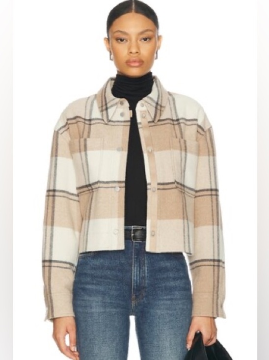 Canada Goose Jackets & Blazers - Canada Goose Almandine Cropped Plaid Shirt Jacket